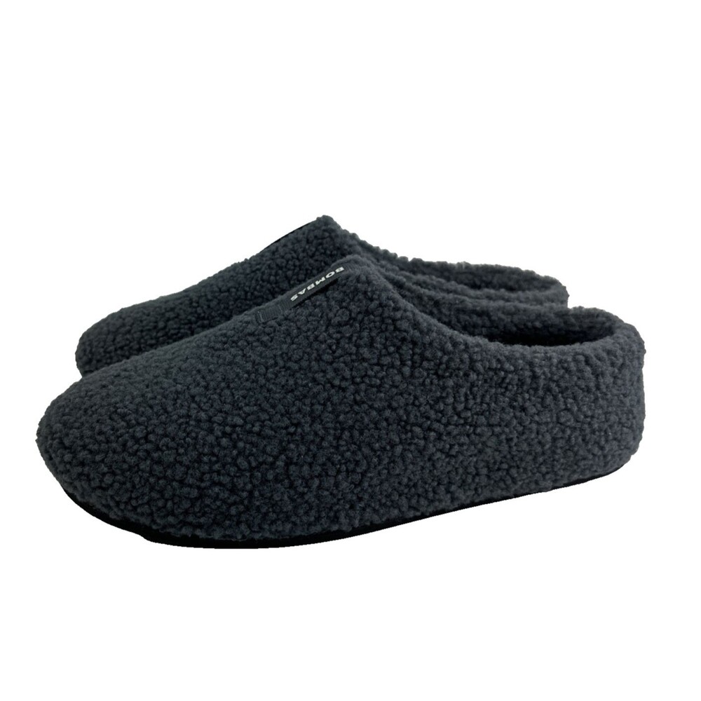 Bombas Sunday Slipper Mule SlipOn Gray Cool Smoke Sherpa Comfort Hardsole Men 10